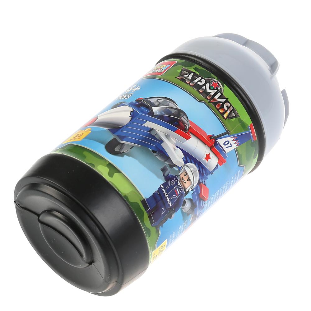 Конструктор "город мастеров" армия: истребитель в банке, 93 детали, Город мастеров в кор.144шт.