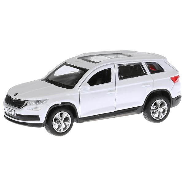 Machine en métal SKODA KODIAQ pour 12 cm, double, bagage, iner, blanc, cor. Parc technologique dans le cor.2*36шт
