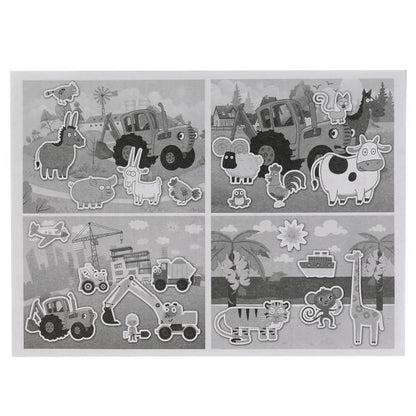 Синий tracteur. Весёлое путешествие. Игра с липучками в кор. Умные игры в кор.20шт