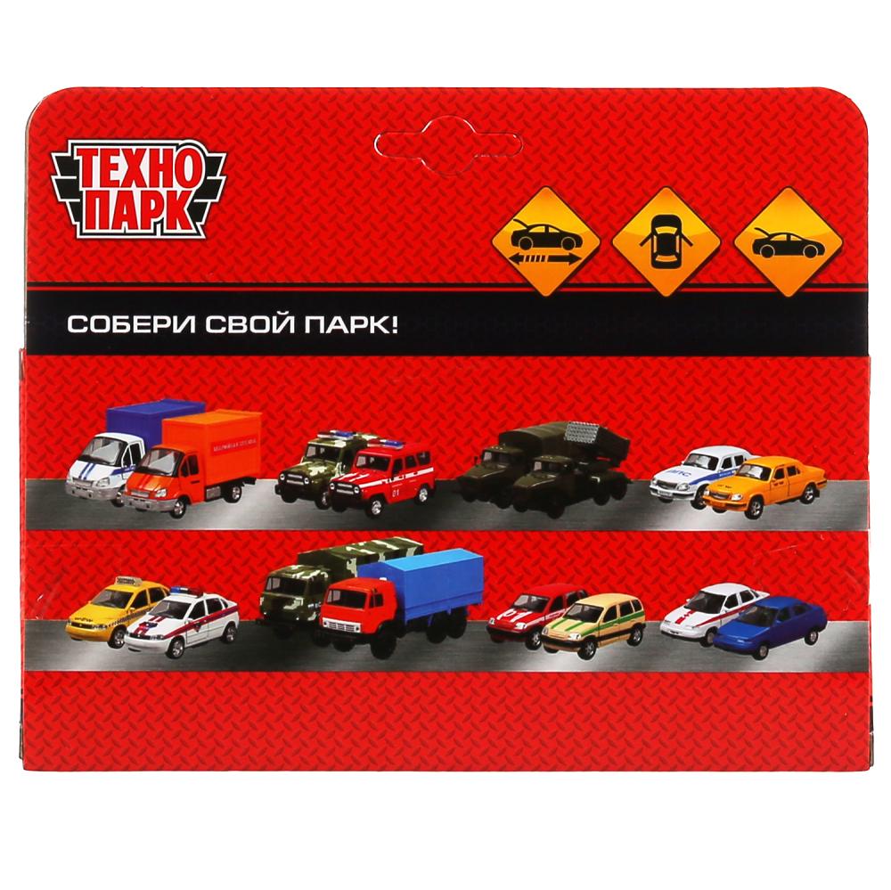 Машина металл ПОЛИЦЕЙСКИЙ ВНЕДОРОЖНИК ПИКАП 12 см, двери, баг, серебр, кор. Технопарк в кор.2*36шт