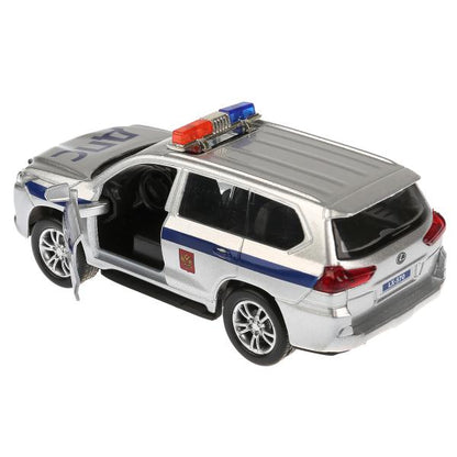 Машина металл свет-звук "LEXUS LX-570 ПОЛИЦИЯ"12см, откр. двери, инерц.в кор. Parc technologique dans le cor.2*36шт