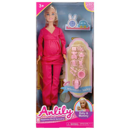 Кукла беременная с аксесс. 99243 в кор. в кор.2*36шт