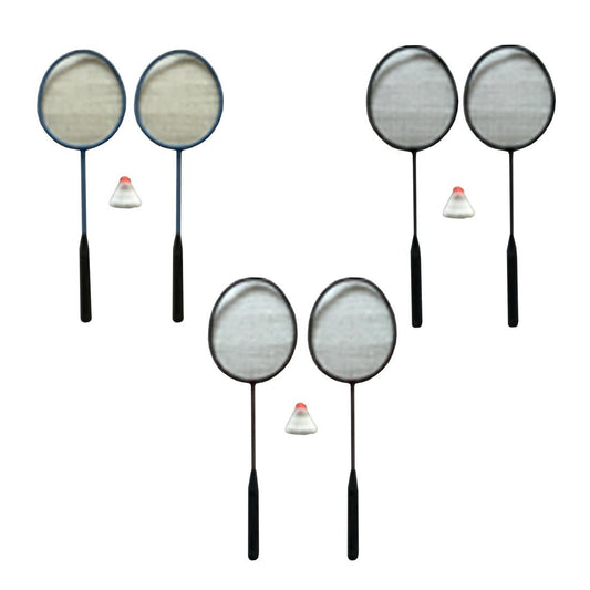 Бадминтон ( 2 металлические ракетки 63*20 см., волан 1 шт) в сетке, синий арт.636240