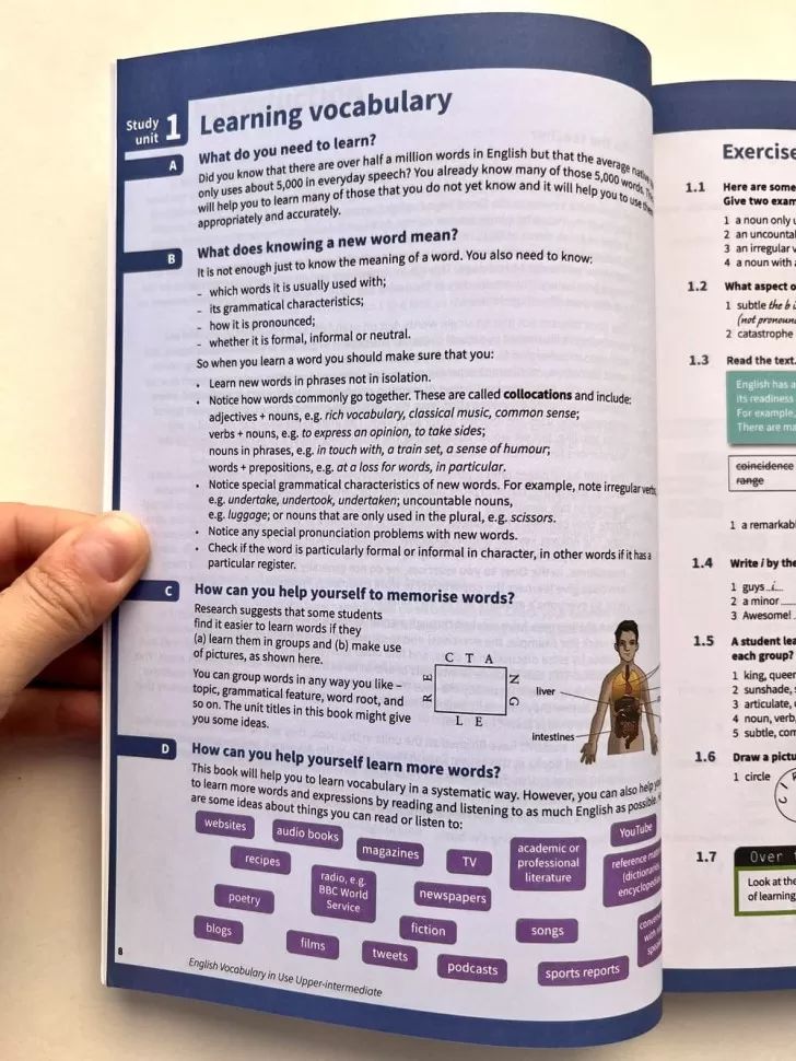 Anglais, vocabulaire et utilisation, livre numérique (4e édition) + réponses + livre numérique enrichi