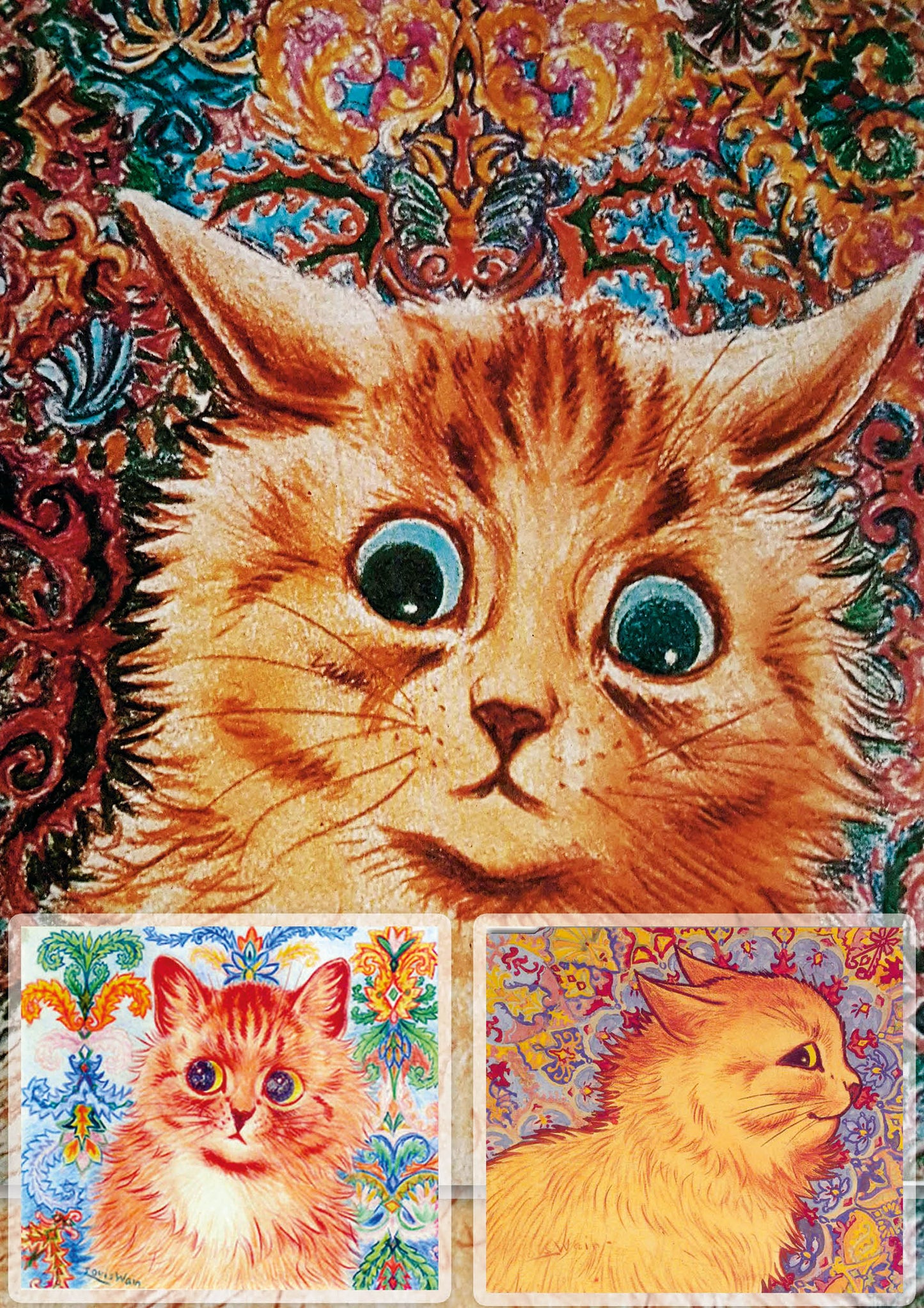 Постер. Кошачьи миры. Луис Уэйн. Коллаж 2. Формат А3.