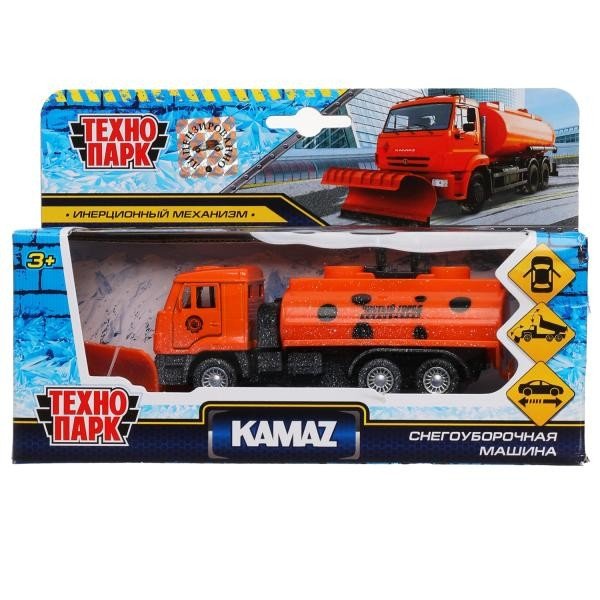 SB-18-07(SNOW)-WB312456 Машина металл KAMAZ снегоубороч., 14 см, дв., подв.дет., инерц., кор. Техноп