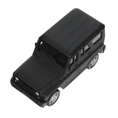 Machine en métal UAZ ХАНТЕР 10,5 cm, inertie, МАТОВЫЙ noir, cor. Parc technologique dans le cor.2*36шт