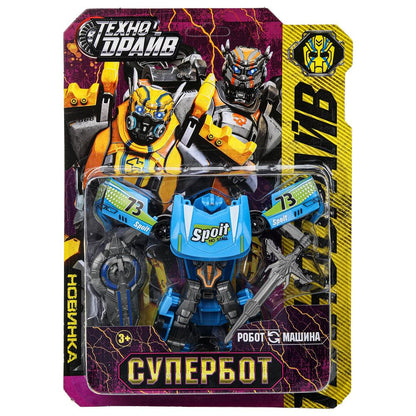 Transformateur de robot dans la machine, blister 20*27*5,5 cm ТЕХНОДРАЙВ en cor.2*60шт