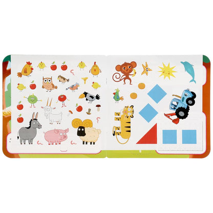 "УМКА". БОЛЬШОЕ ПУТЕШЕСТВИЕ. СИНИЙ ТРАКТОР. QI - НАКЛЕЙКИ, 35 НАКЛЕЕК. 240Х240ММ 8 СТР. en cor.50шт