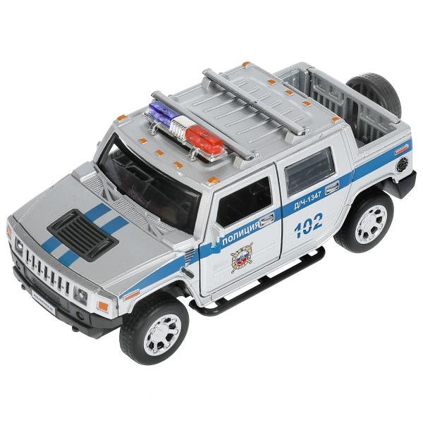 Machine en métal pour camion HUMMER H2 PICKUP 12 cm, double, sac, cor. Parc technologique dans le cor.2*36шт
