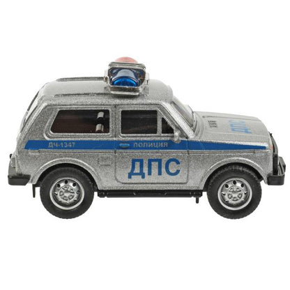 Machine en métal LADA ПОЛИЦИЯ 10 см, инерция, кор. Parc technologique dans le cor.2*96шт