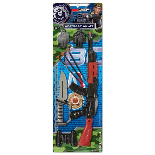 Автомат стреляет пулями с присосками, блист.20*85*5см ИГРАЕМ ВМЕСТЕ в кор.2*72шт