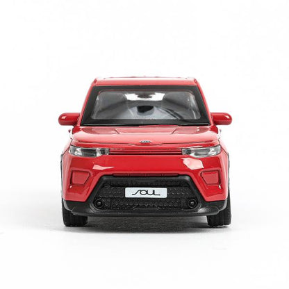 Машина металл KIA soul длина 12 см, двери, багаж., инерц, красный, кор. Технопарк в кор.2*36шт