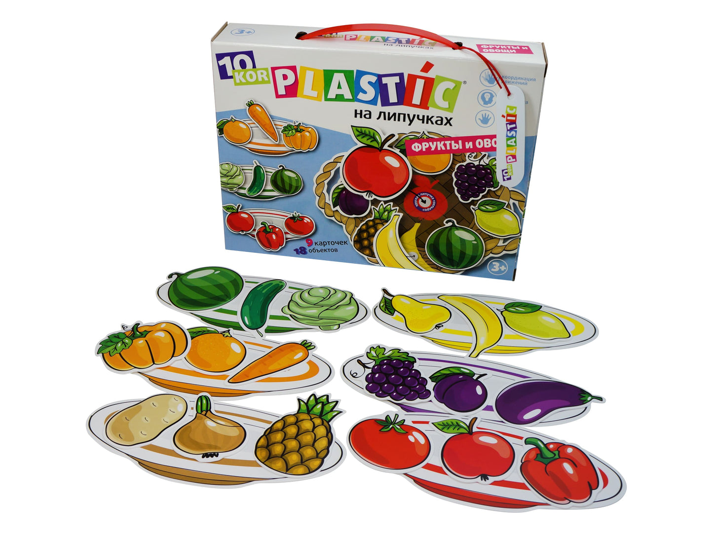 Пластик на липучках "Фрукты и овощи" 10KOR PLASTIC