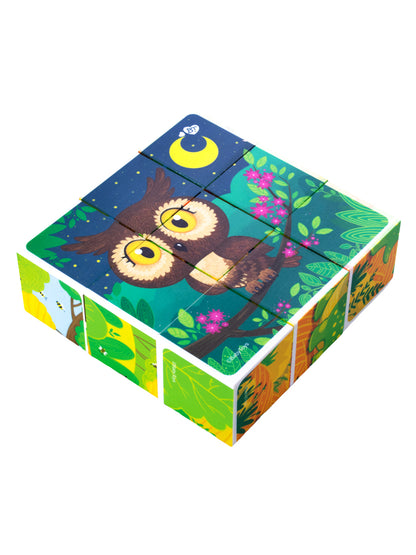 Кубики "Зверята" (без обклейки) 9 шт Jouets pour bébé