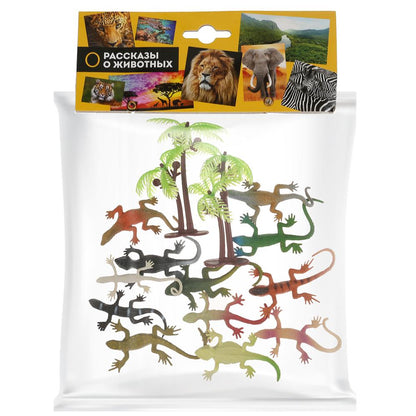 Игрушка пластизоль Играем вместе ящерицы 2" асс. 12 шт, в пак с хэд (русс. уп.) в кор.2*180шт