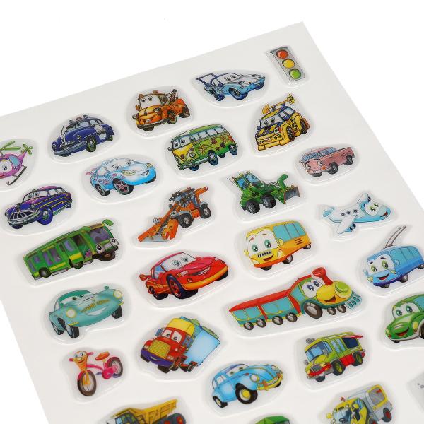 Книга детская гонки (actives с 30 пухл. наклейк.) 180х236 16 стр + накл. 156х216 Умка
