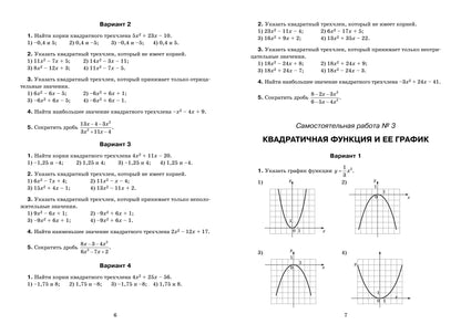 Алгебра: самостоятельные и контрольные работы: 9 класс