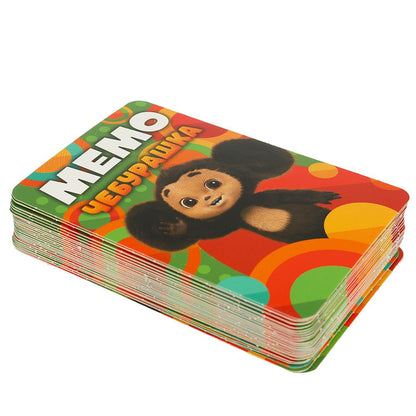 Cheburachka. МЕМО. Jeu de cartes. Тренируем память. 50 cartes. 170х125х40 mm. Умные игры в кор.50шт