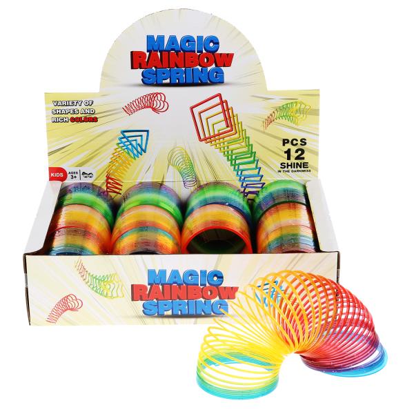 Пружинка-радуга светится в темноте, в ассорт. 75651K в пак. в дисплее уп-12шт в кор.12уп