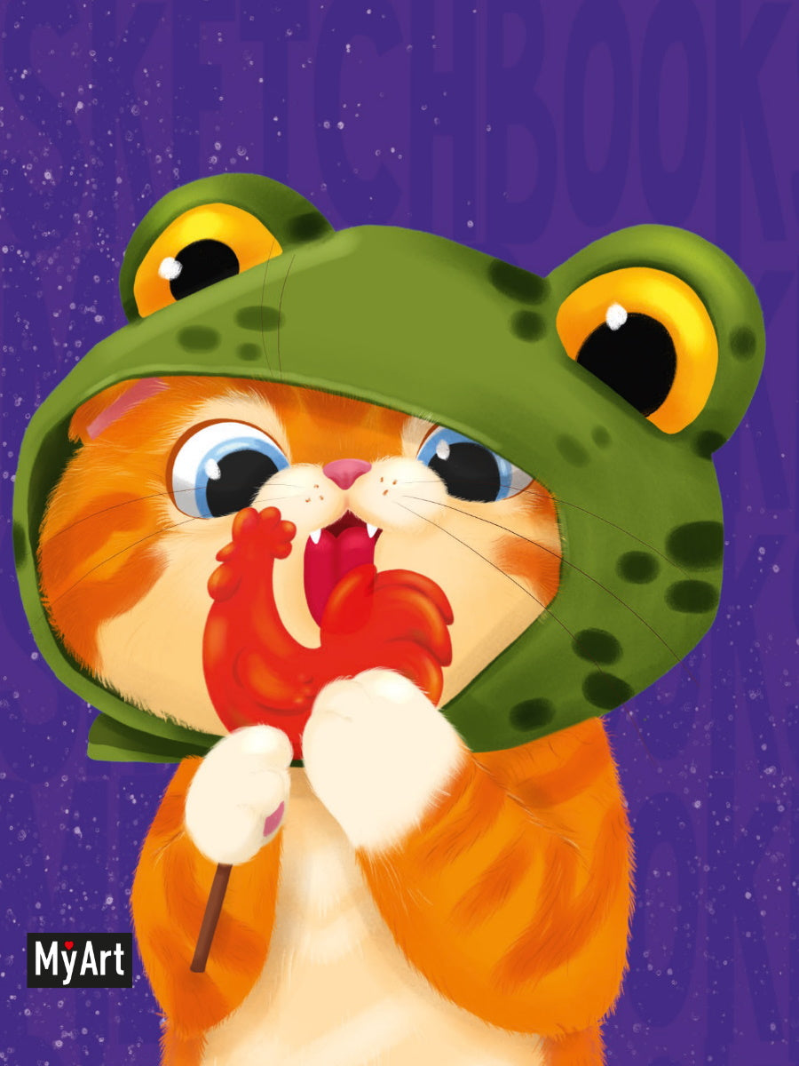 Mon Art. MeowBook СКЕТЧБУК. Котик с леденцом