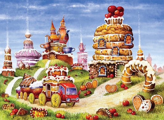 Пазл деревянный Бисквитные горки, 170 дет