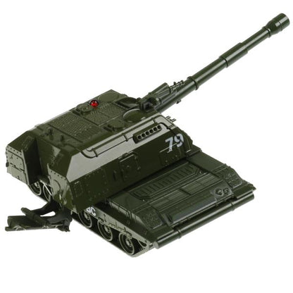 MSTA-12-GN328809 Modèle métallique МСТА-ГАУБИЦА 12 cm, вращается башня, инерция, зелен, кор. Parc technologique