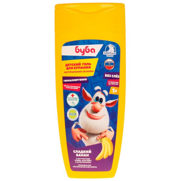 Детский гель для купания БУБА сладкий банан 250мл экс оливы алоэ вер Заботливая мама в кор.6шт
