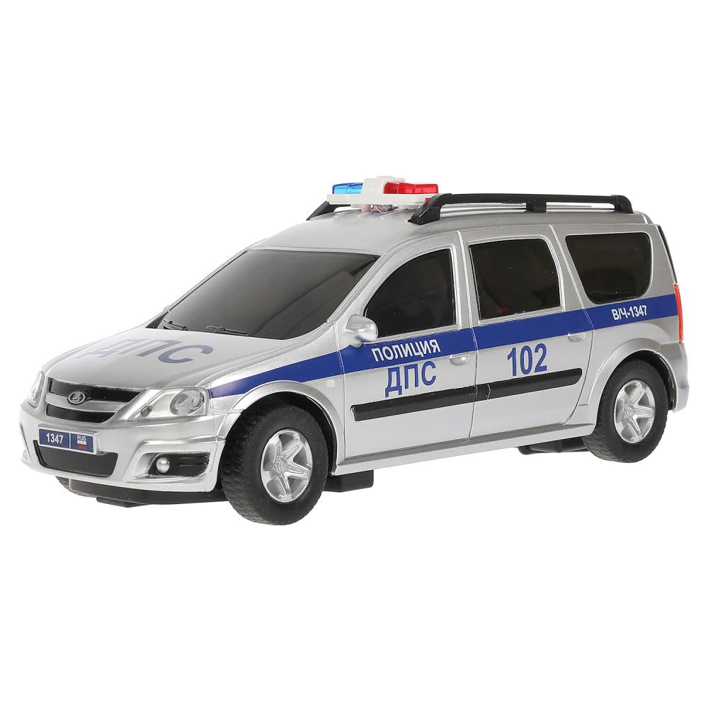 Машина р/у LADA LARGUS ПОЛИЦИЯ 18 см, свет, серебр, кор. Технопарк в кор.2*24шт