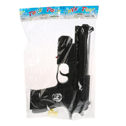 Пистолет (п) с лазер. прицелом, со светом, с пульками 912 в пак. в кор.2*72шт