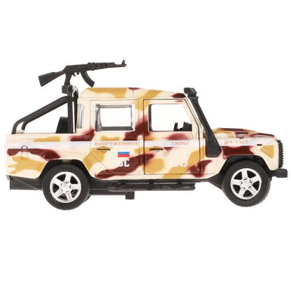 Machine en métal LAND ROVER DEFENDER PICKUP CAMION 12 cm, double, bagage, cor. Parc technologique dans le cor.2*36шт