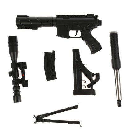 Автомат (п) с лазер. прицелом, съемный магазин и приклад 2019 в пак. в кор.4*12шт