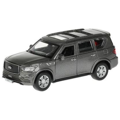 QX80-12-GY 338538 Machine en métal INFINITI QX80, pour 12,5 cm, double, bagage, argent, série, couleur. Technologie