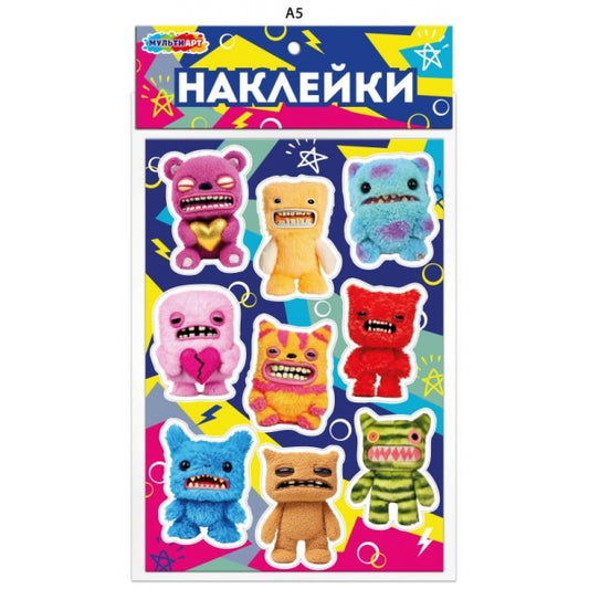 Наклейки бумажные, а5 фугглер MultiArt