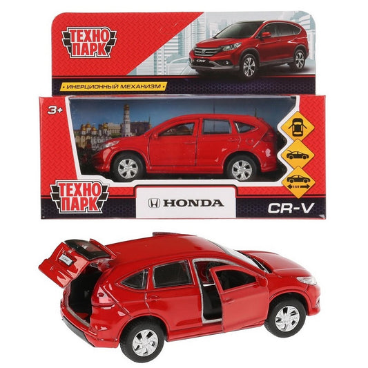 CR-V-RD 272457 Machine en métal HONDA CR-V pour 12 cm, double, coffre, moteur, rouge, couleur. Parc technologique