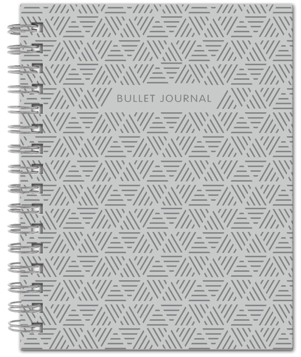 Bullet Journal (Стальной) 162x210мм, твердая обложка, пружина, блокнот в точку, 120 стр.