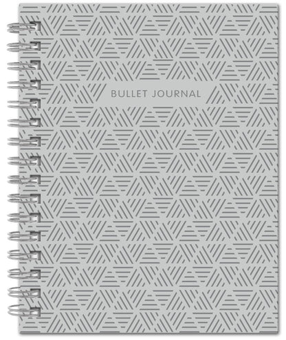 Bullet Journal (Стальной) 162x210мм, твердая обложка, пружина, блокнот в точку, 120 стр.