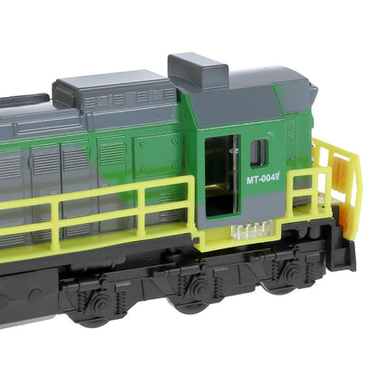4630115529163 Модель металл свет-звук ЛОКОМОТИВ 19 см, двери, инерц, зелен, кор. Parc technologique dans le cor.2*2