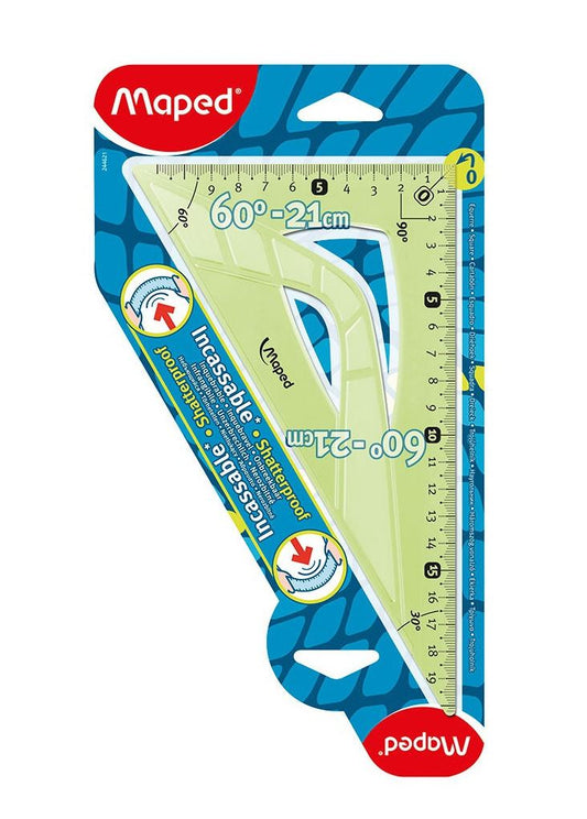 Maped. Угольник "Flex" 2в1 с гипотенузой 21см, углом 60 неломающийся арт.255490