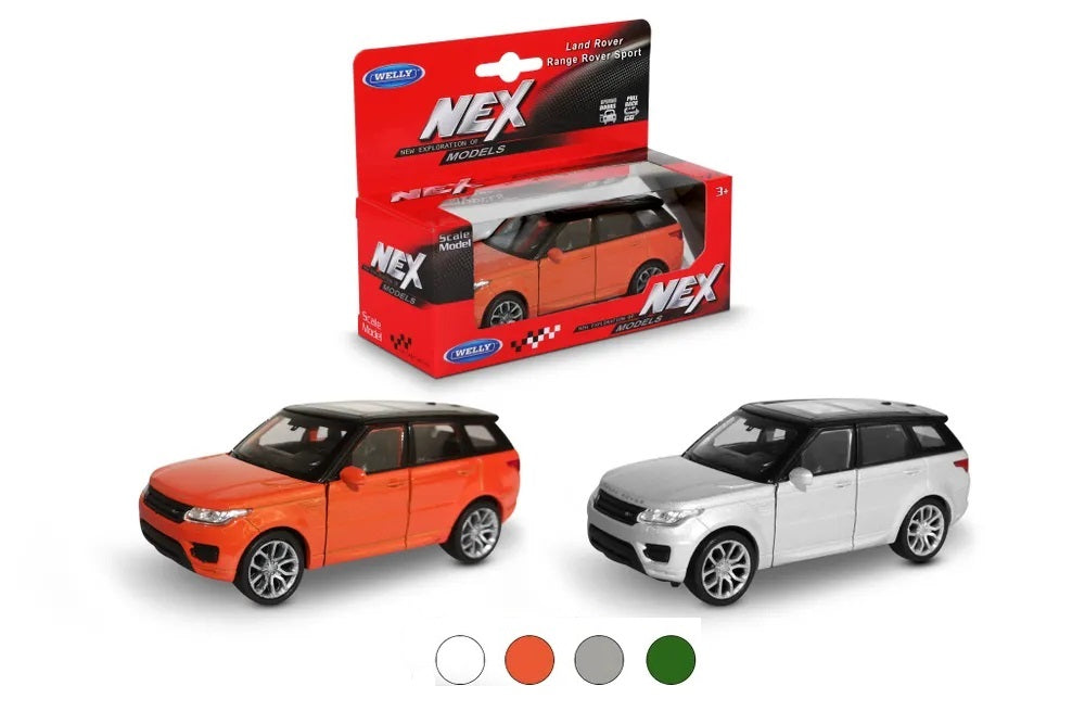 Welly. Машинка 1:38 "Range Rover Sport" металл, пруж. мех., цвет в ассорт. арт.43698W