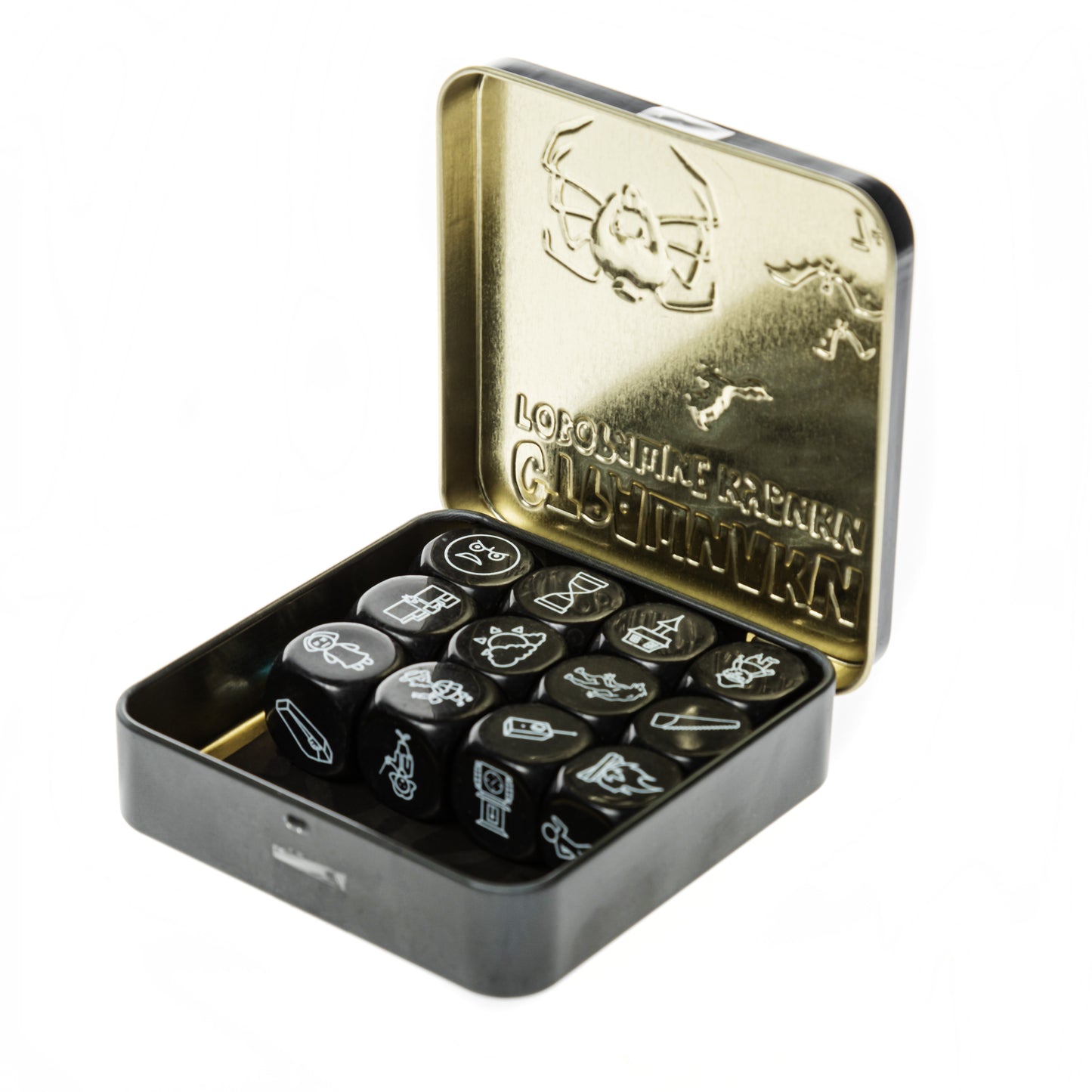 ИГРА "ГОВОРЯЩИЕ КУБИКИ" СТРАШИЛКИ (ЖЕСТЯНАЯ КОРОБОЧКА) в кор.42шт