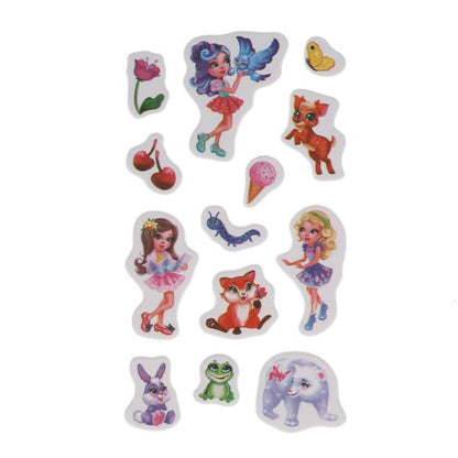 Мягкие многораз. Autocollants 97*227mm pour filles, taille jusqu'à 10 pouces, couleur 40up