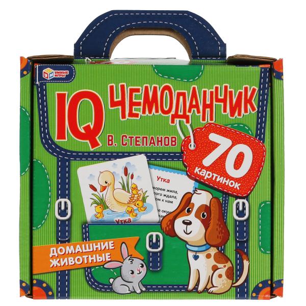 Домашние животные. QI чемоданчик. 35 cartes dans une voiture. Умные игры в кор.20шт