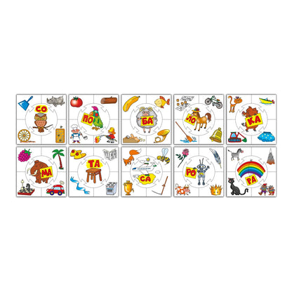 СЛОГИ. НАСТОЛЬНАЯ ИГРА СЕРИИ "УЧИСЬ, ИГРАЯ!" 00075 в уп.10шт