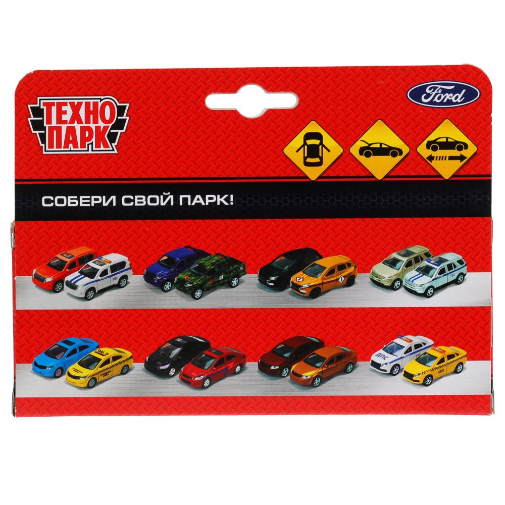 Machine en métal FORD ranger ПИКАП, 12 см, .дв., баг., инерц., черый мат., кор. Parc technologique en cor.2*24шт