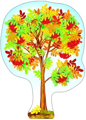 Ф-8737 Плакат вырубной А3. Рябина осенняя (с блестками в лаке)