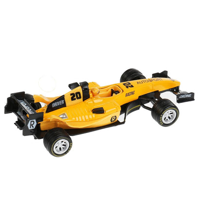 F1-14RE-S 297503 Машина металл "Суперкар Ф-1", длина 14см, звук, желтый, в русс. кор. Технопарк в