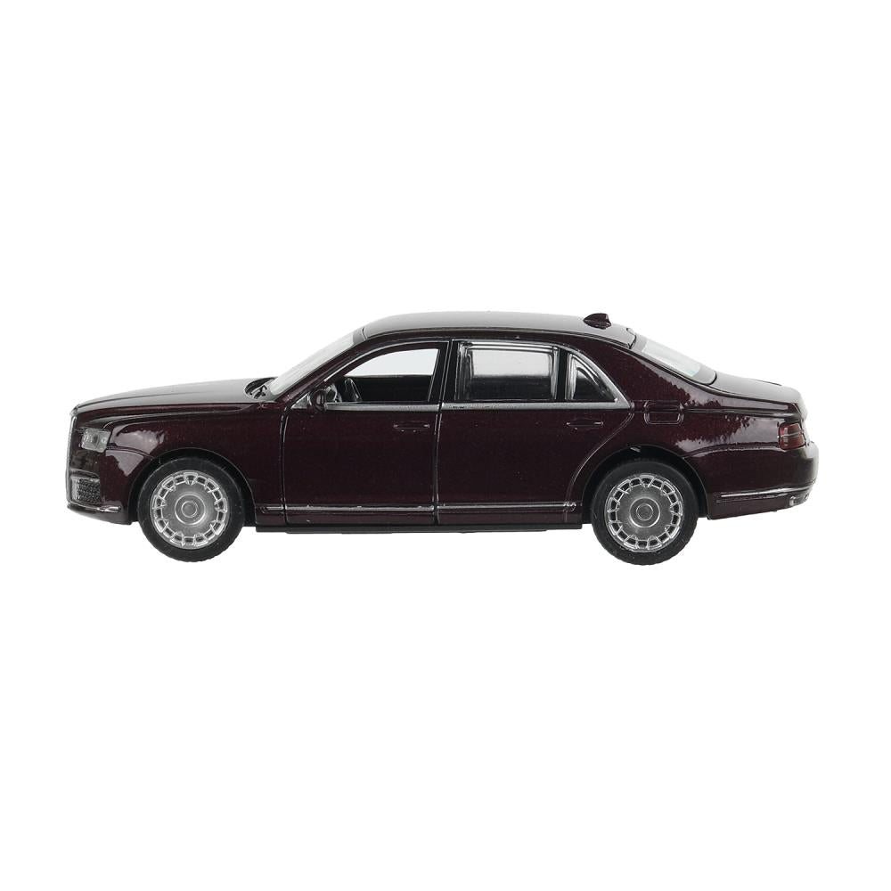 Машина металл АУРУС СЕНАТ длина 13,5 см, двери, багаж, инерц, бордовый, кор. Технопарк в кор.2*36шт