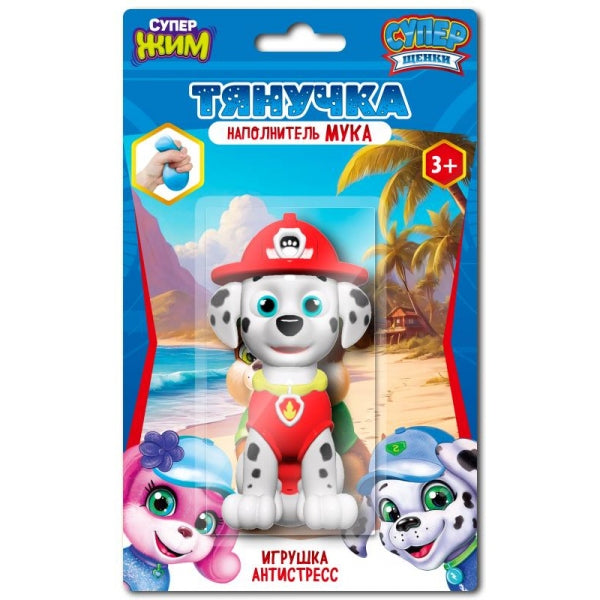 Игрушка - антистресс, тянучка с мукой, супер щенки, белый, блистер Супер Жим в кор.4*12шт