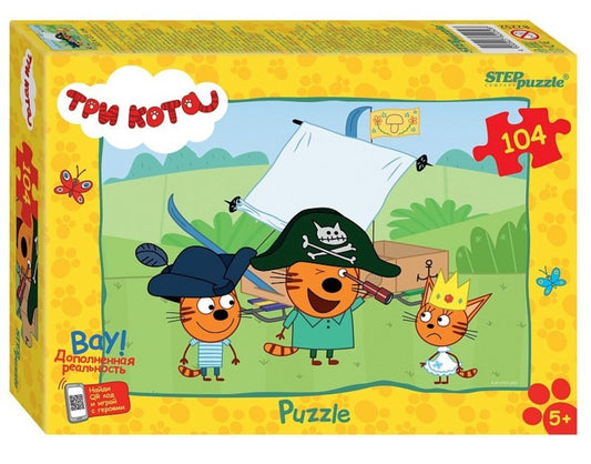 Étape. Пазл 104 art.82252 "Три кота" (АО "СТС")
